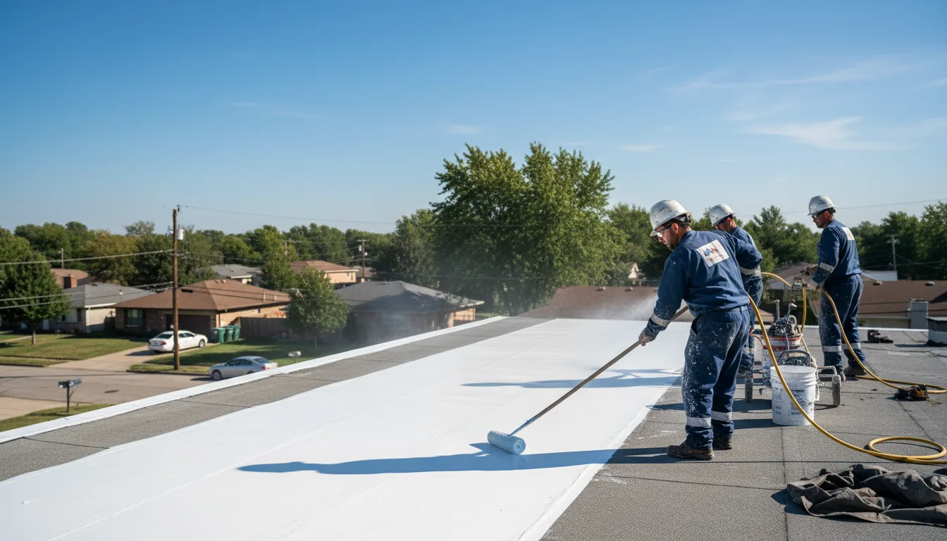 Commercial roof coating in Skytop, PA near me